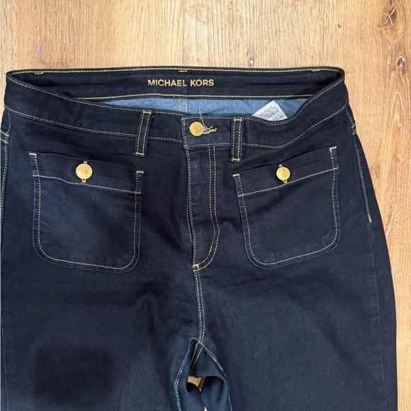 Michael Kors Navy Flare Jeans - Picture 7 of 7
